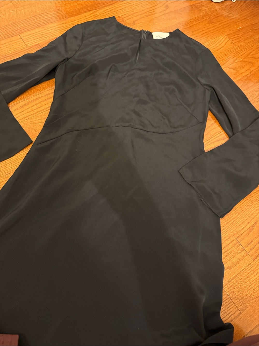 3.1 phillip lim silk Classic Black Long-Sleeve Women's Dress 6